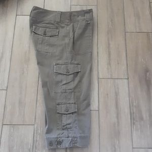 Ocean Pacific OP army green baggy cargo capris pants